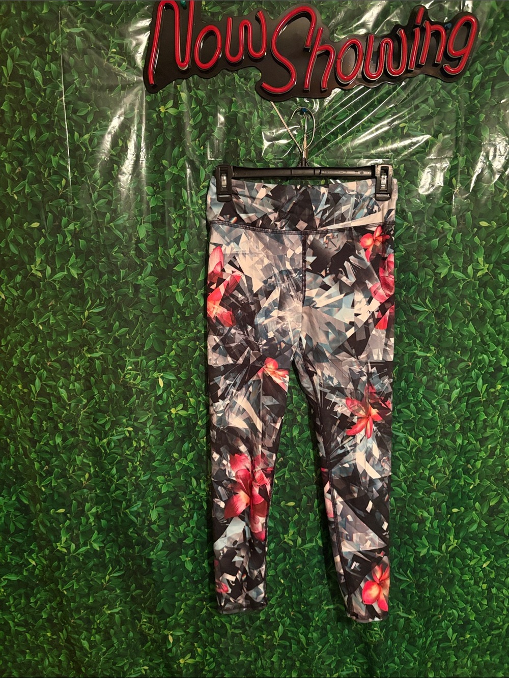 Evolution and Creation Blue and Teal Abstract Leggings